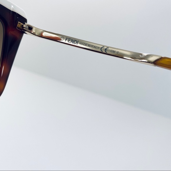 Fendi White and Brown Sunglasses Elegant Accessories main image 9